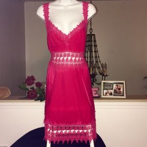 Venus Crocheted Lace Criss Cross Back Dress